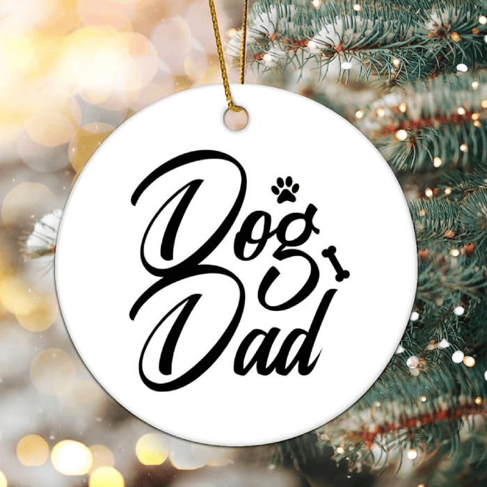 Dog Dad Christmas Ornament - A Festive Reminder Of The Bond