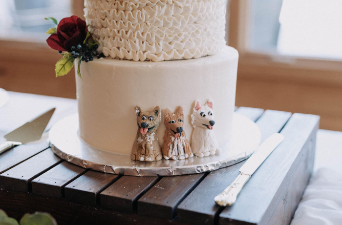 Dog Wedding Cake Topper