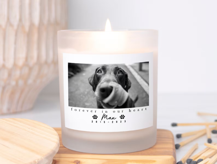 Customised Candle for Dog Memorial Gifts