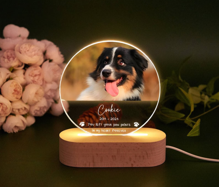 Customised Night Light for Dog Memorial Gifts