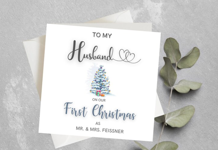 Creative First Christmas as Husband and Wife Card