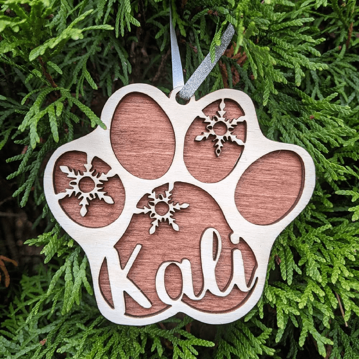 A Personalised Ornament Featuring Your Dog's Unique Paw Print