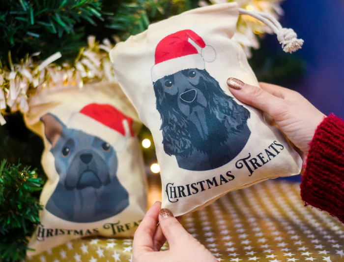 Santa Dog Xmas Treat Sacks as Christmas Gifts for Dogs